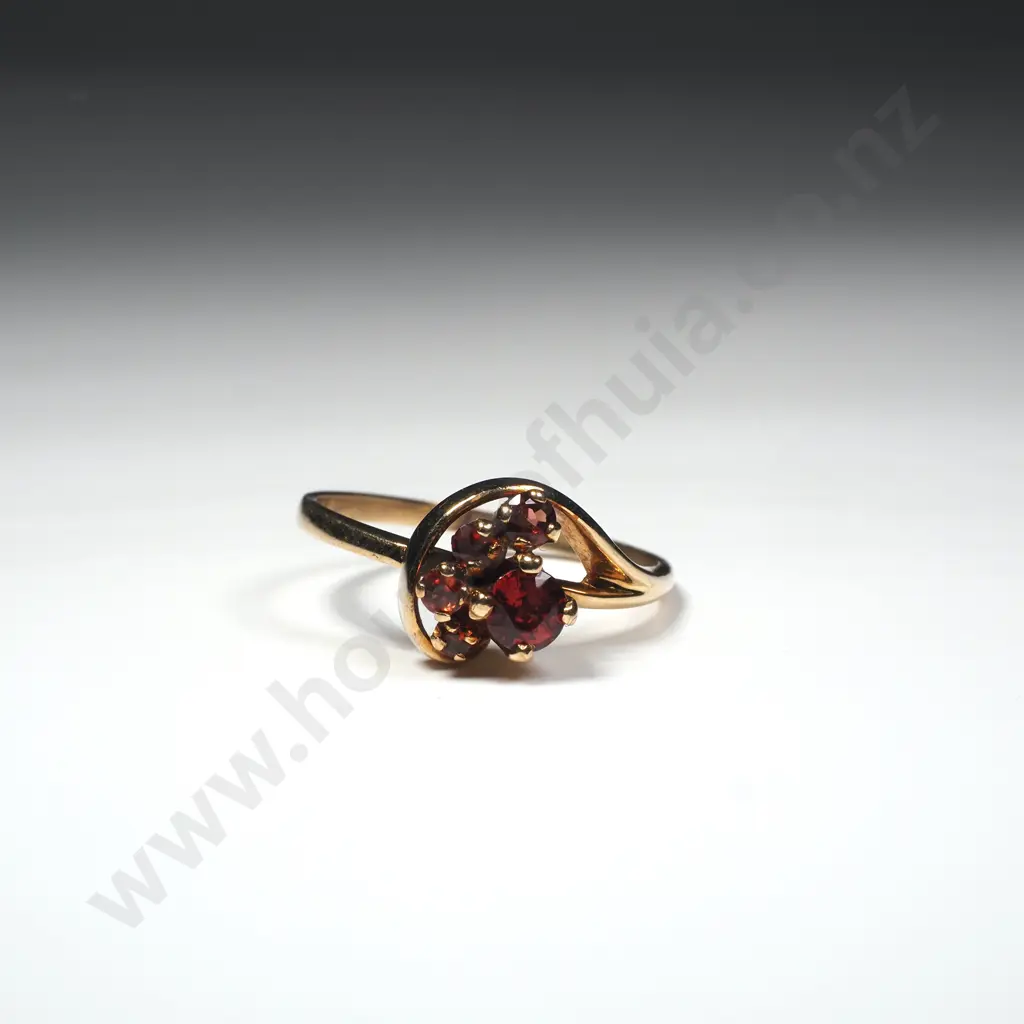 9ct Gold Garnet Ring Image 1++