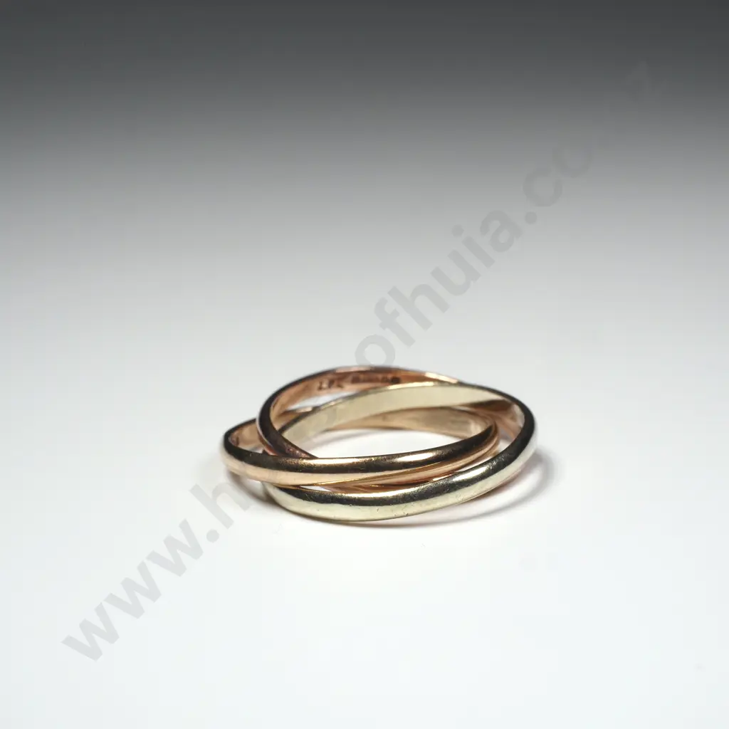Vintage 9ct Gold Russian Wedding Ring w English Hallmarks Image 1++