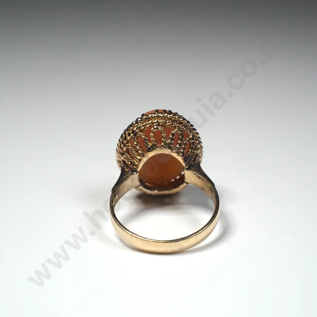 Vintage 9ct Gold Cameo Ring Image 1++
