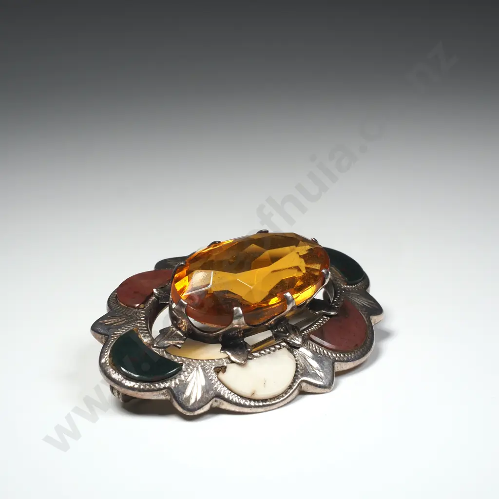 Scottish Sterling Silver Brooch Image 1++