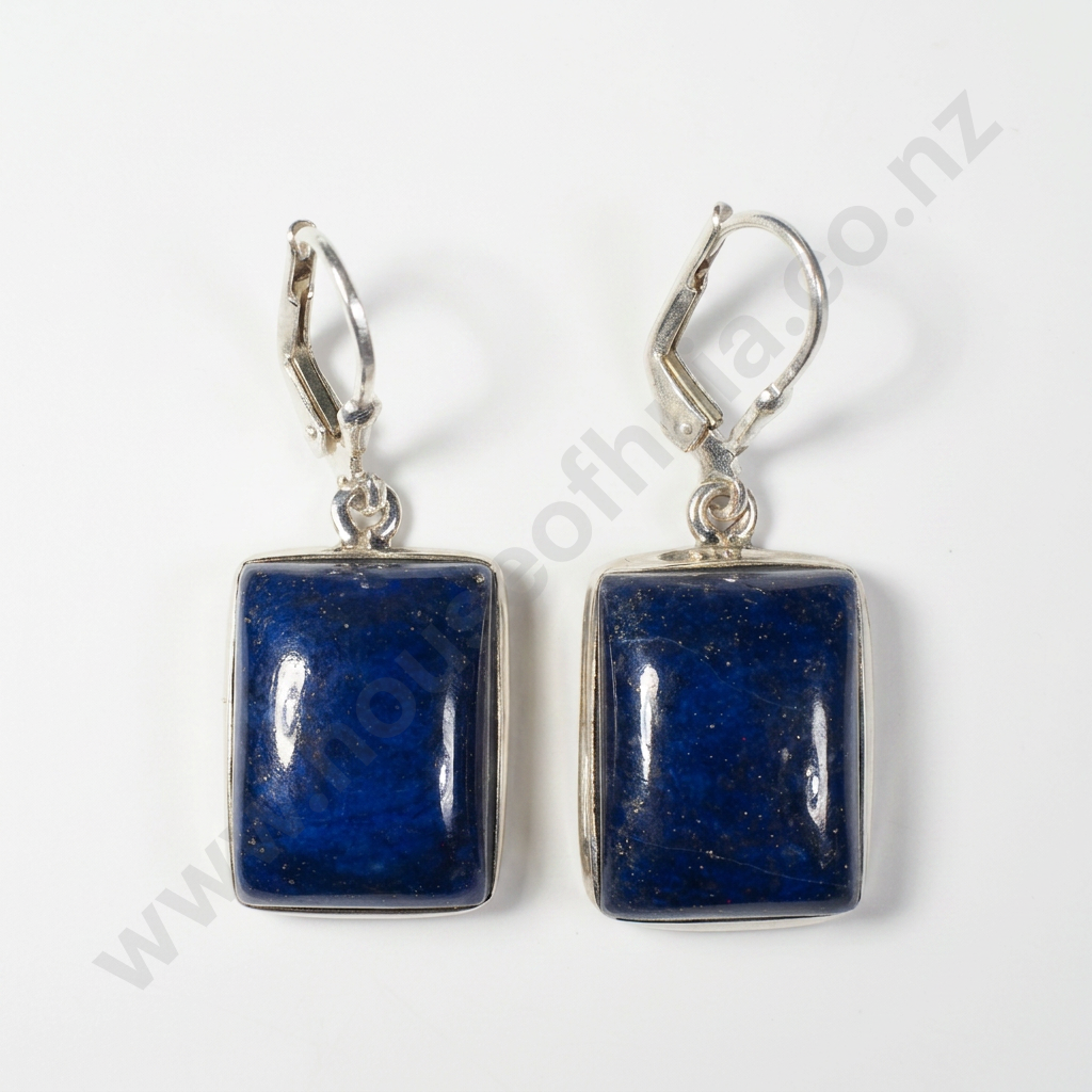 Sterling Silver Lapis Lazuli Earrings Image 1++