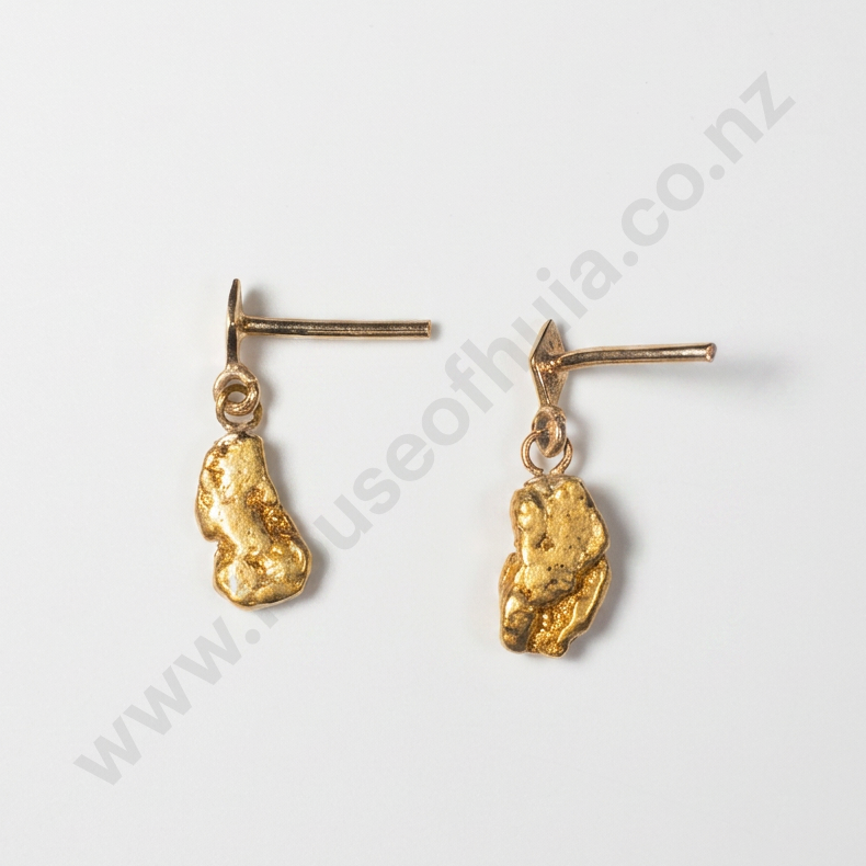 Gold Nugget Earrings Image 1++