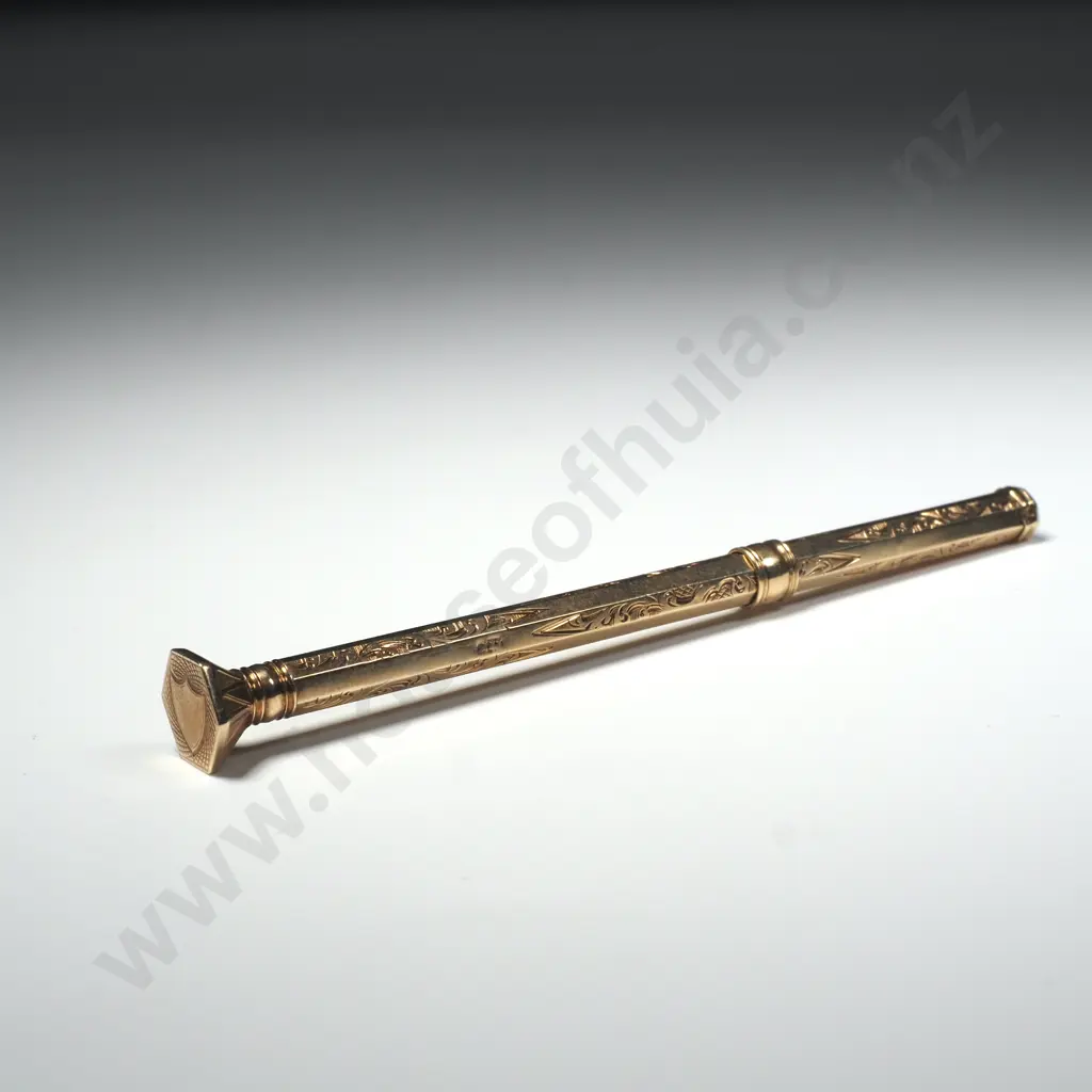 Antique Rolled Gold Extending Pencil Image 1++