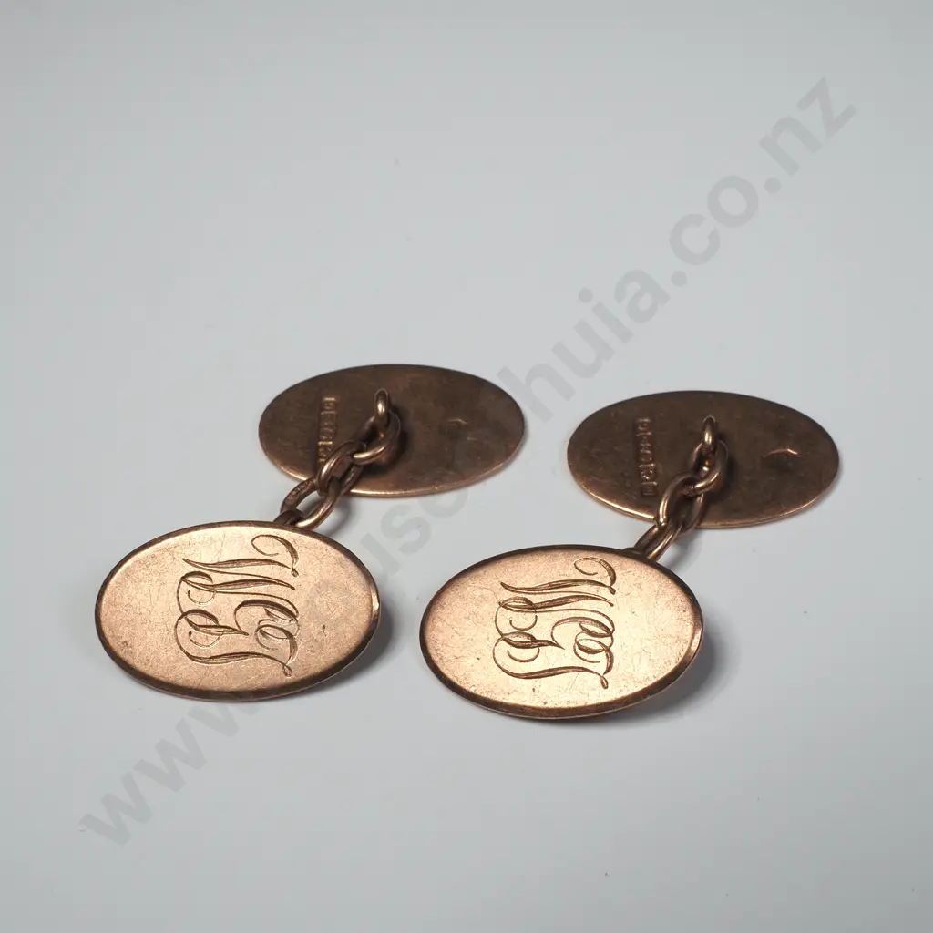 Antique 9ct Gold Cufflinks Image 1++