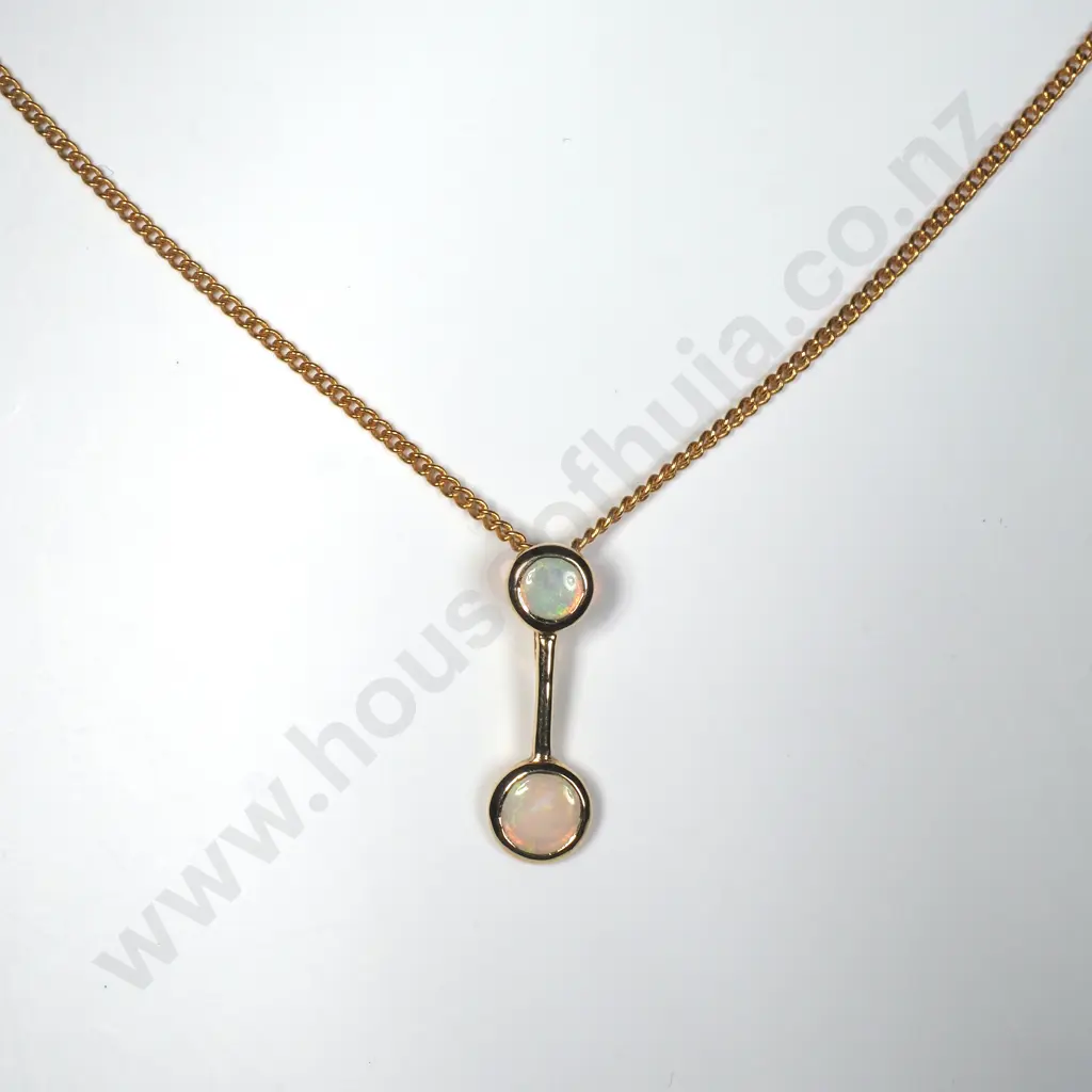 18ct Gold Opal Earring / Pendant Set Image 1++