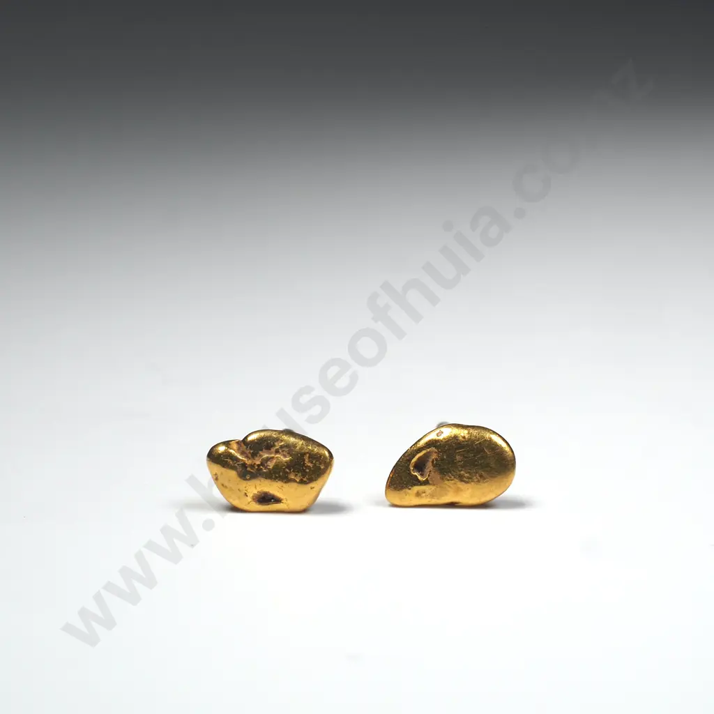 Gold Nugget Earrings Image 1++