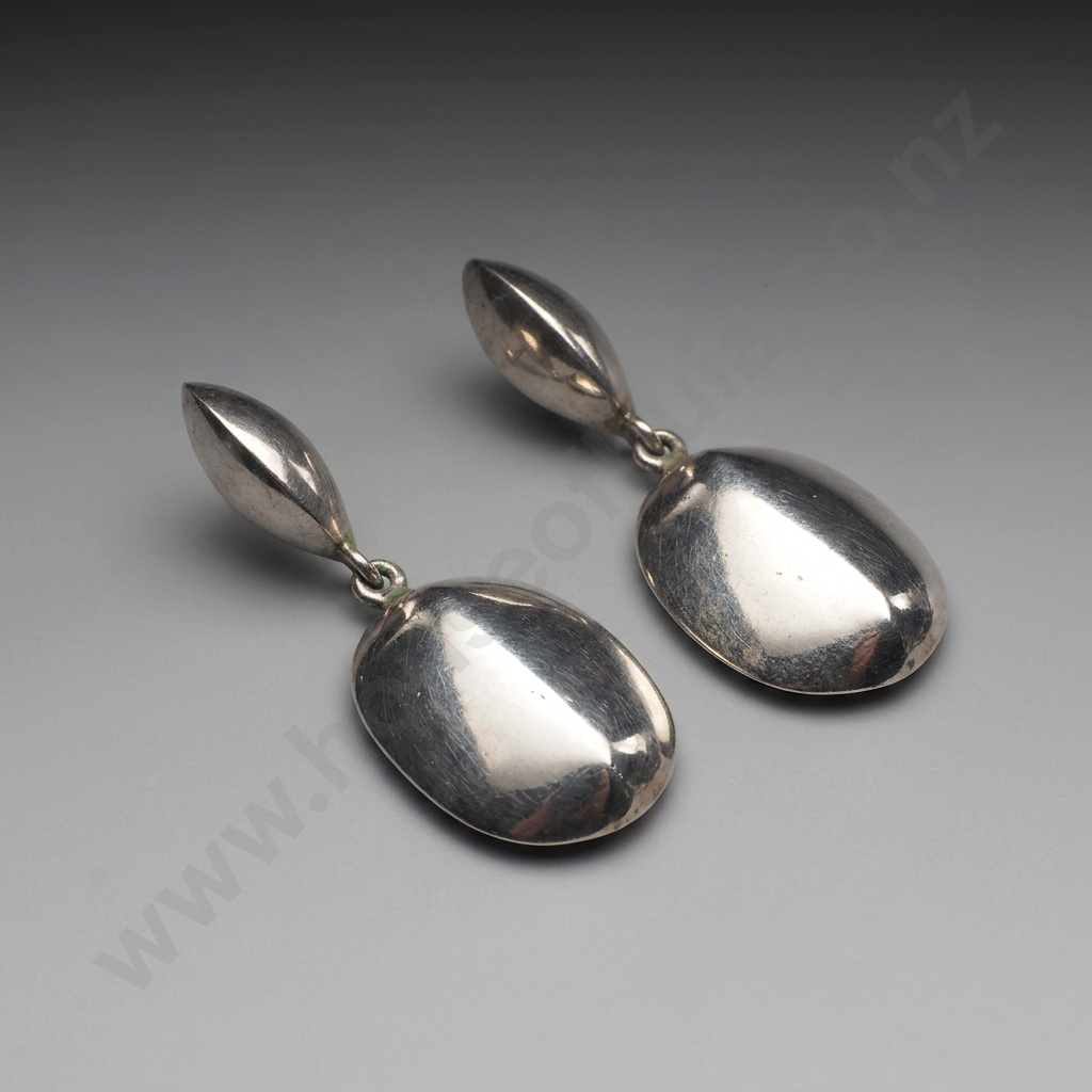 Modernist Sterling Silver Earrings Image 1++