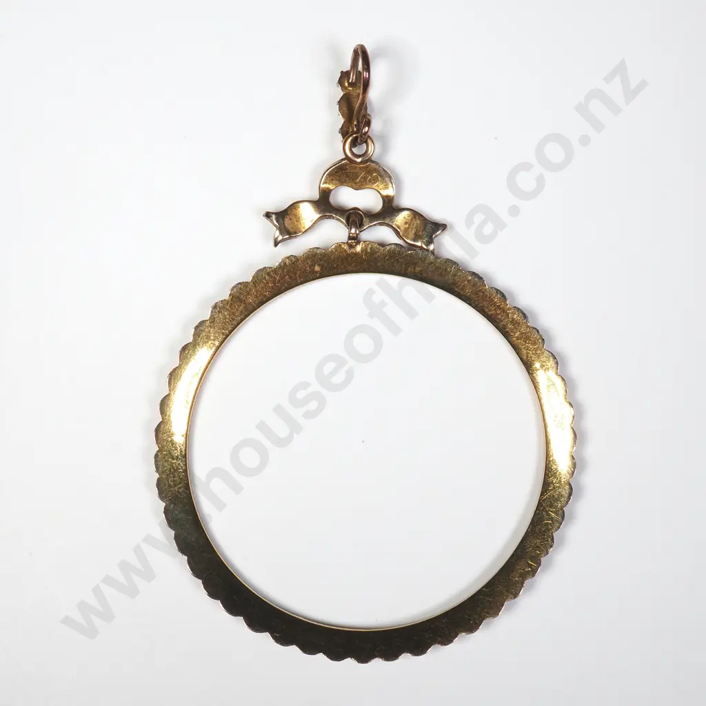 Antique 9ct Gold Seed pearl Pendant Image 1++