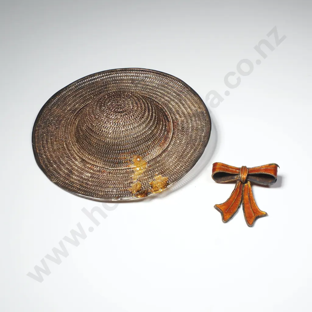 Sterling Silver Hat Brooch A/f Image 1++