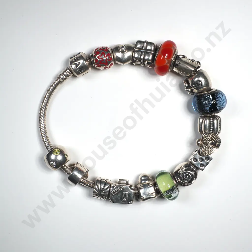 Sterling Silver Pandora Charm Bracelet Image 1++