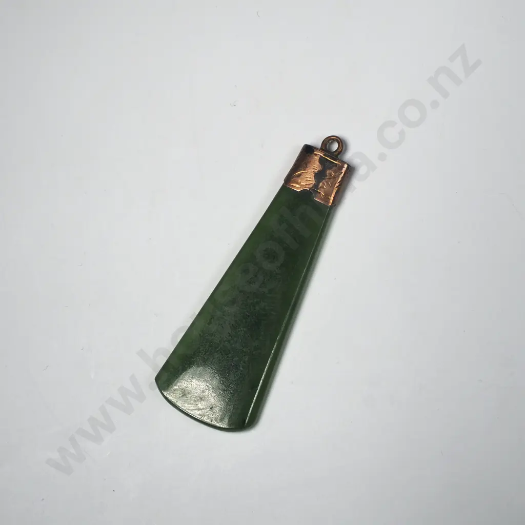 Colonial 9ct Gold Greenstone Pendant Image 1++