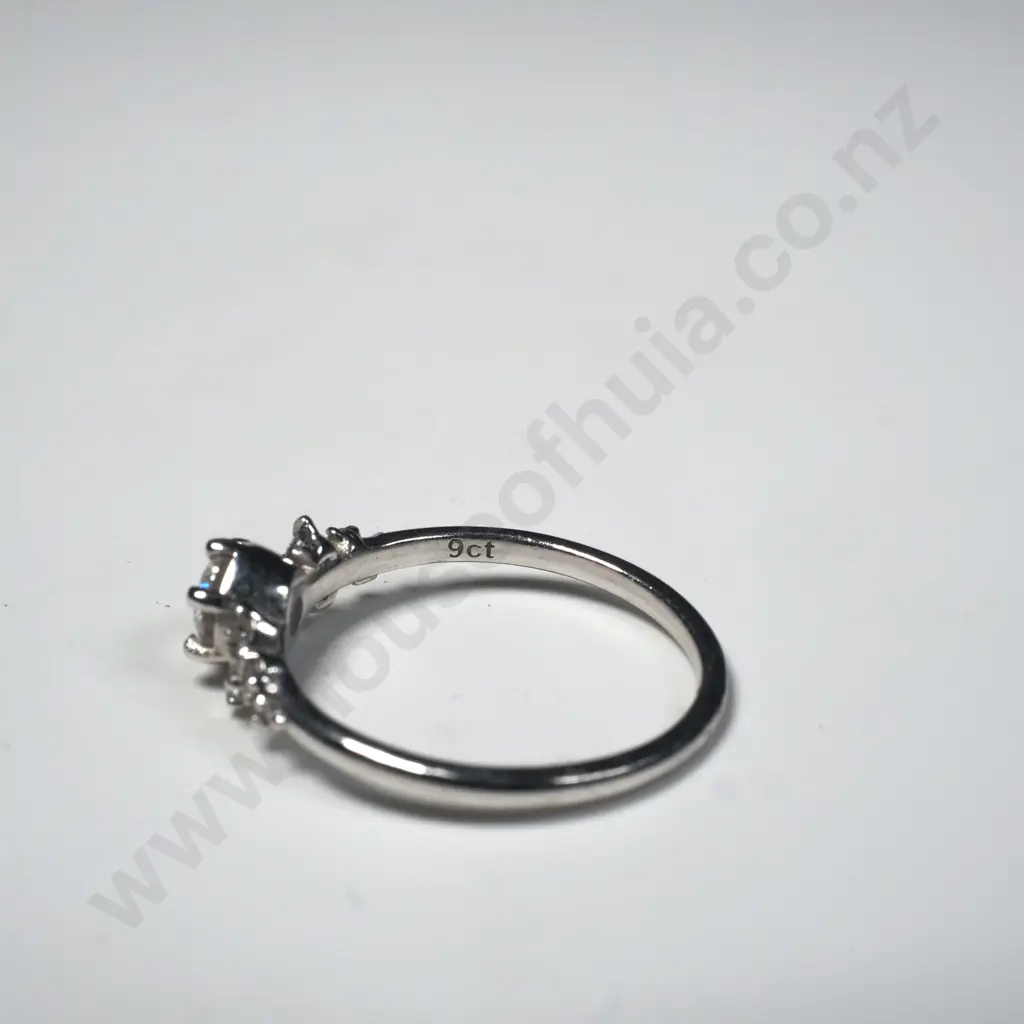 9ct White Gold Solitaire Diamond Ring Image 1++