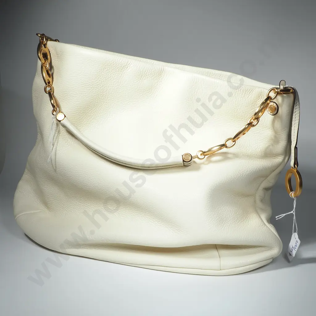 OROTON Cream Leather Hobo Shoulder Bag Image 1++