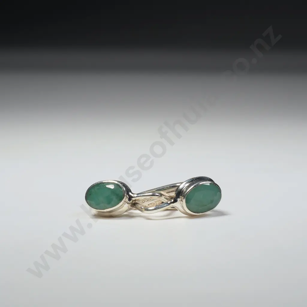 Sterling Silver Emerald Earrings Image 1++