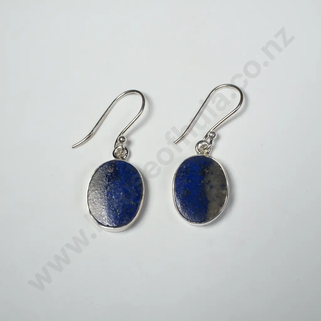 Sterling Silver Lapis Lazuli Earrings Image 1++