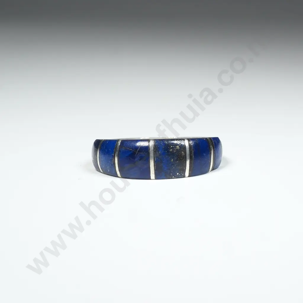 Sterling Silve & Lapis Lazuli Ring Image 1++