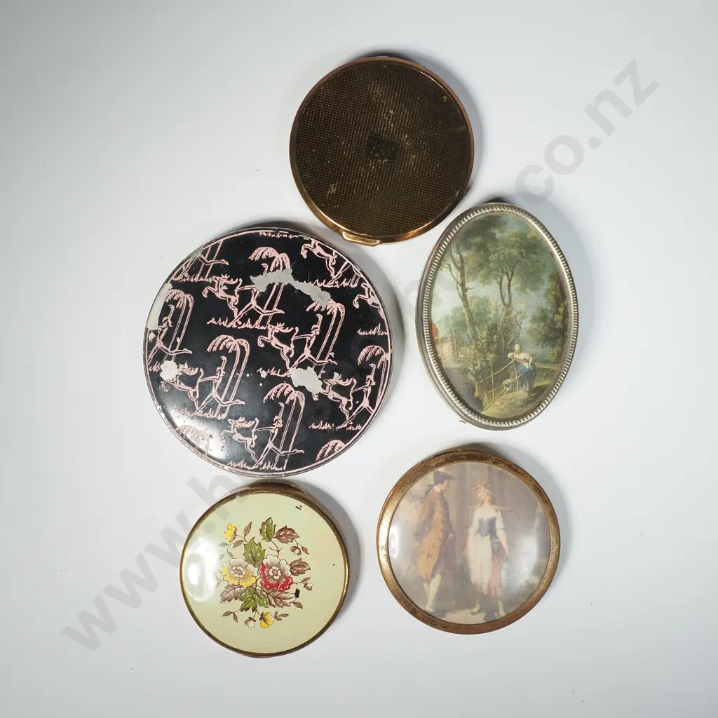 Collection of Five Vintage Powder Compacts Image 1++