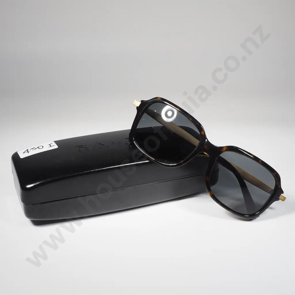Vintage Pair of Tortoiseshell Coloured  Ralph Lauren Sunglasses In Original Case Image 1++