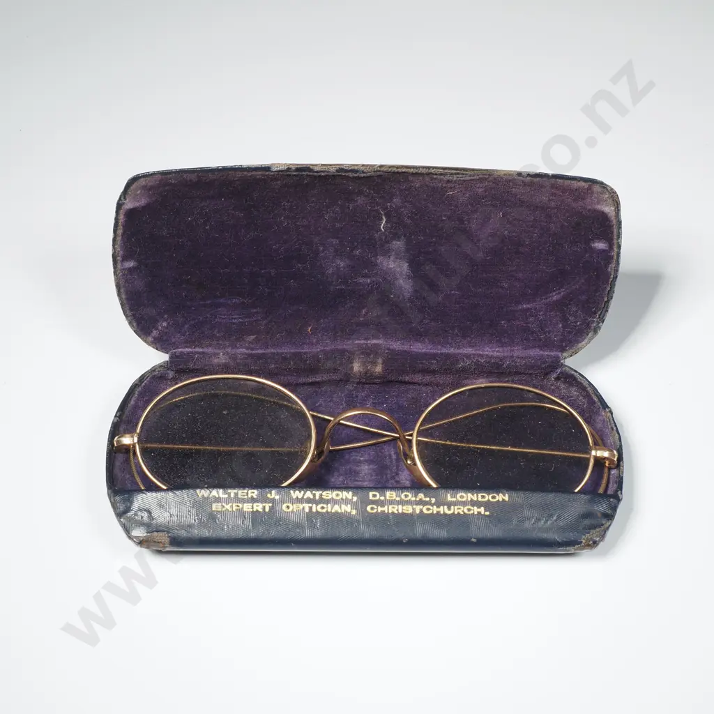 Antique Cased Rolled Gold Glasses  Image 1++