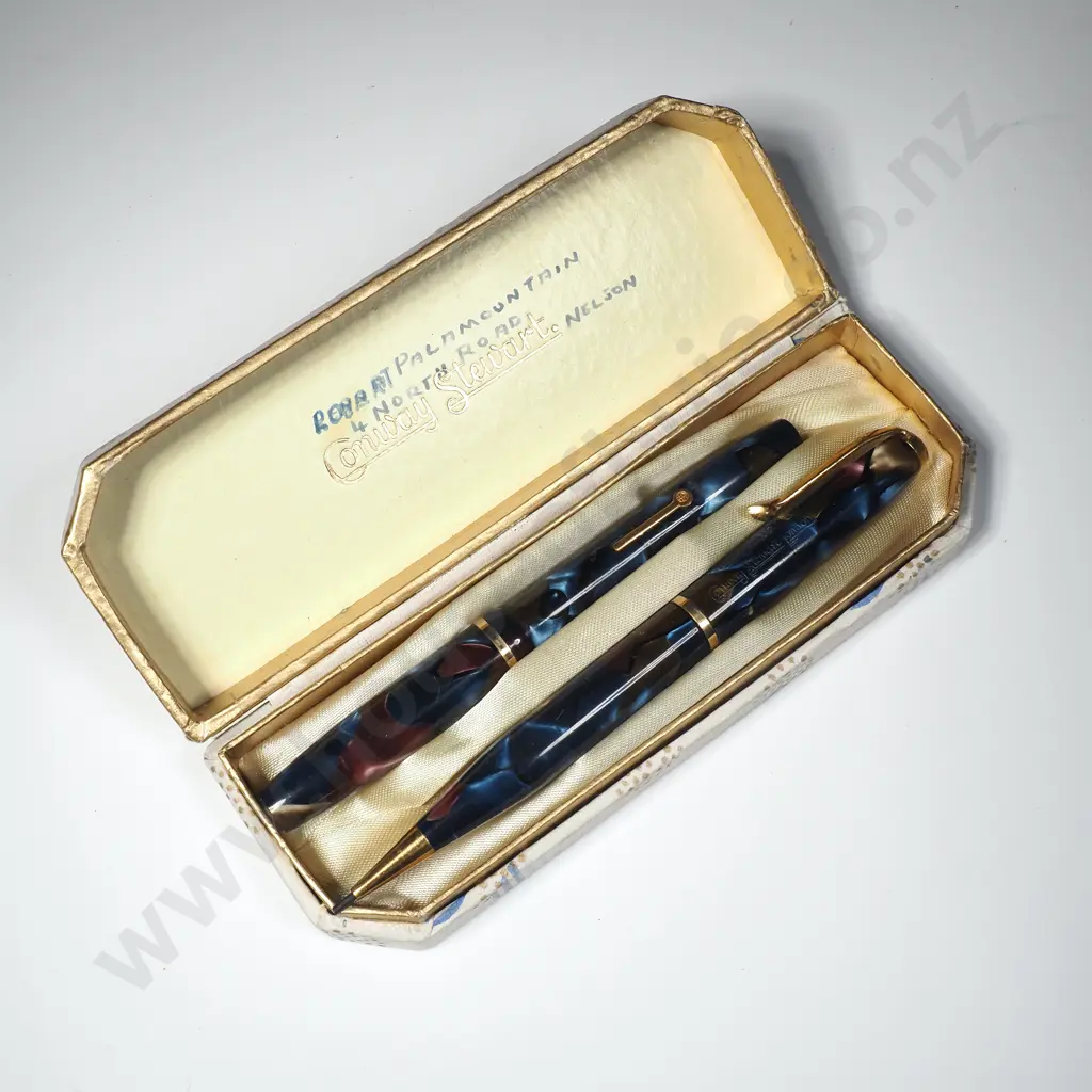 Conway Stewart Dinkie 550 Fountain Pen & Propelling Pencil w 14ctFountain Pen  Nib in Original Box Image 1++