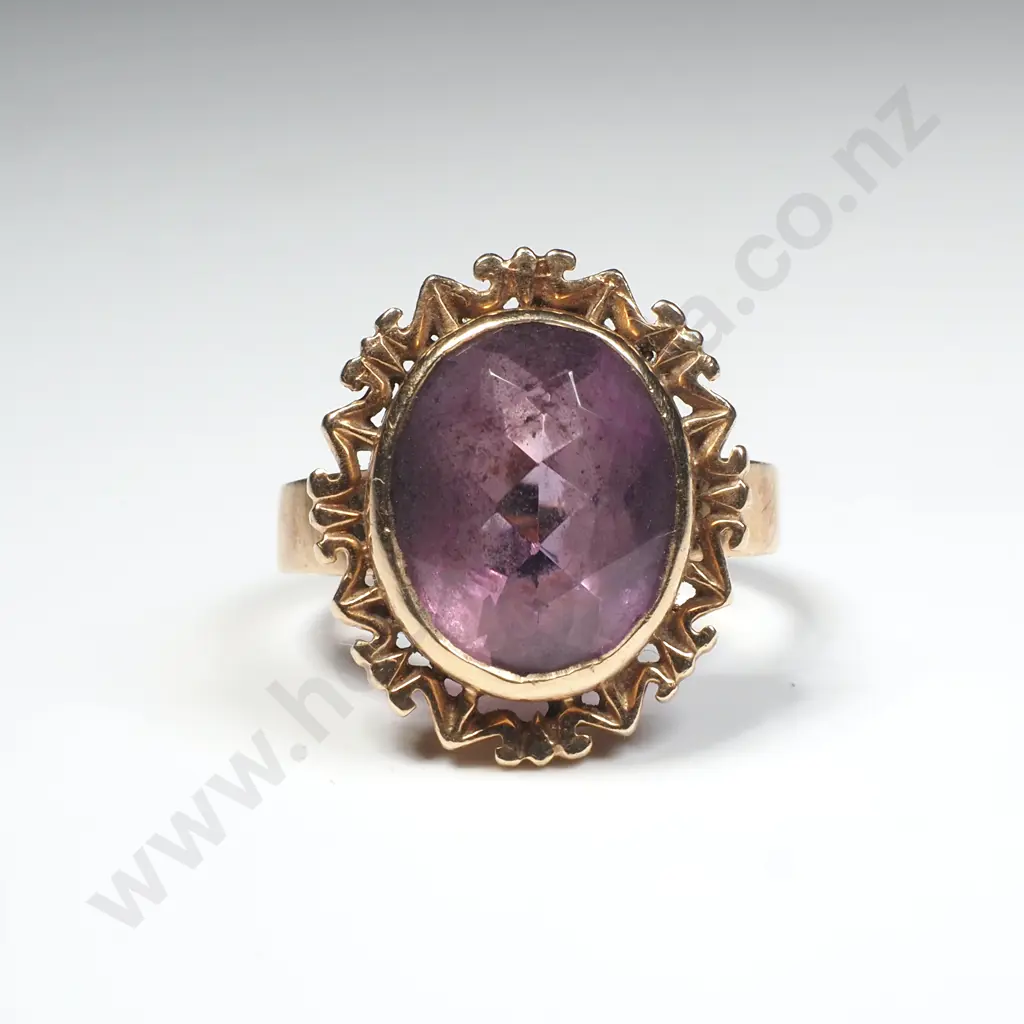 9ct Gold Amethyst Ring Image 1++