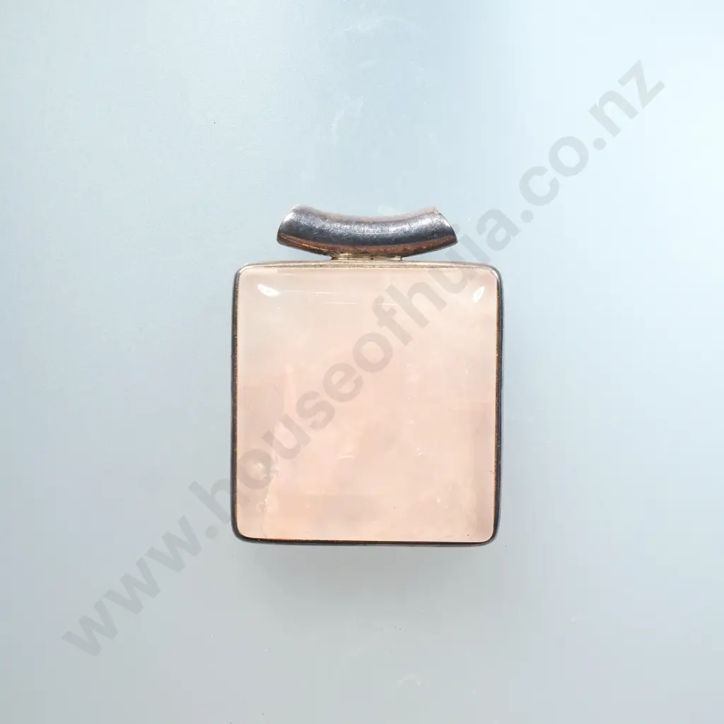 Sterling Silver Pink Quartz Pendant Image 1++
