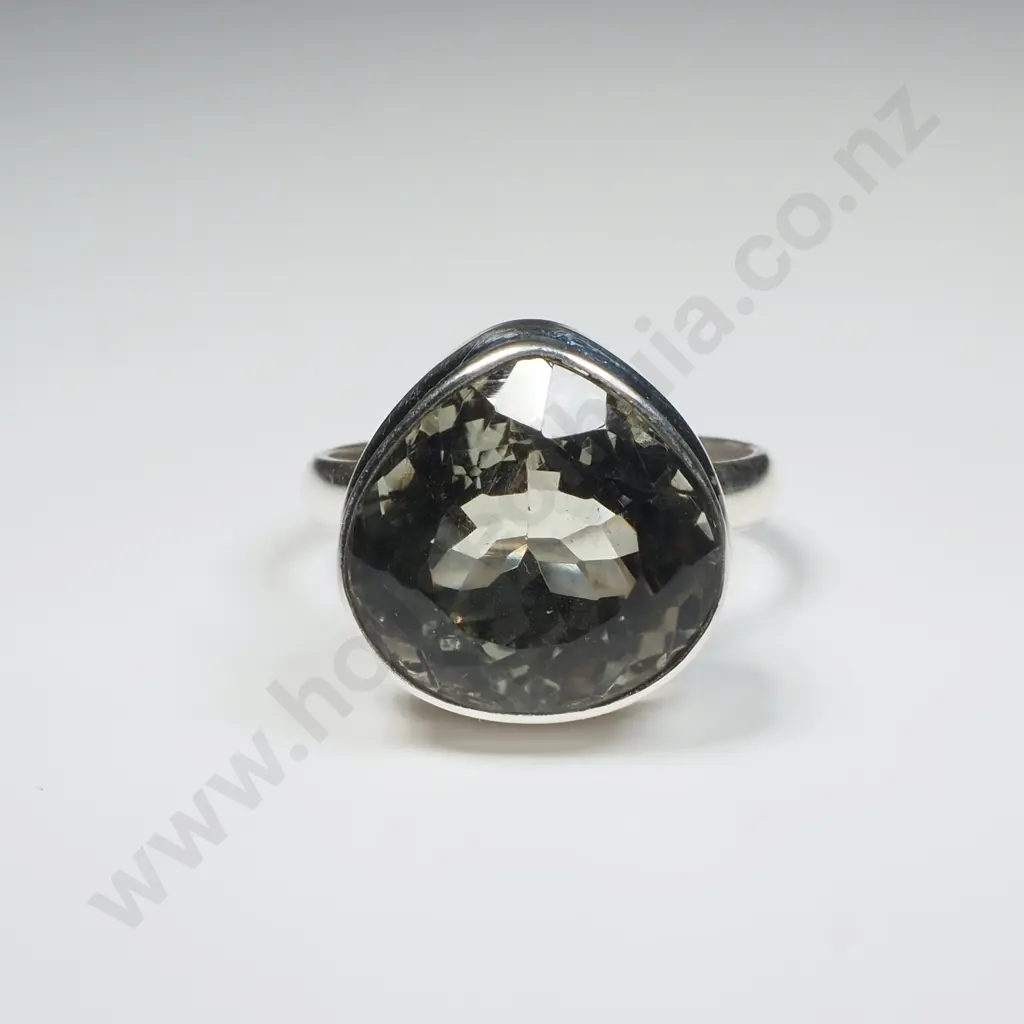 Sterling Silver Green Amethyst Ring Image 1++