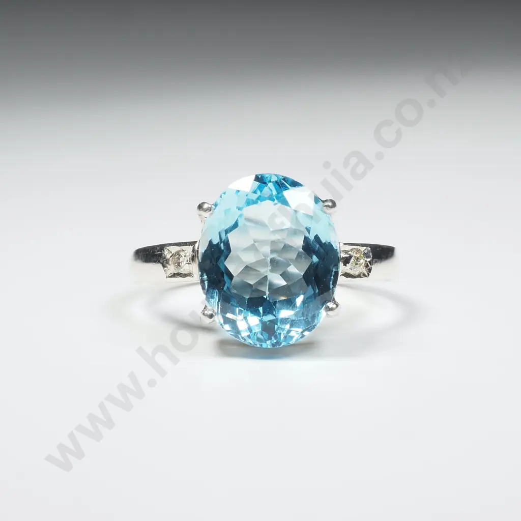 Sterling Silver Sky Blue Topaz Ring Image 1++