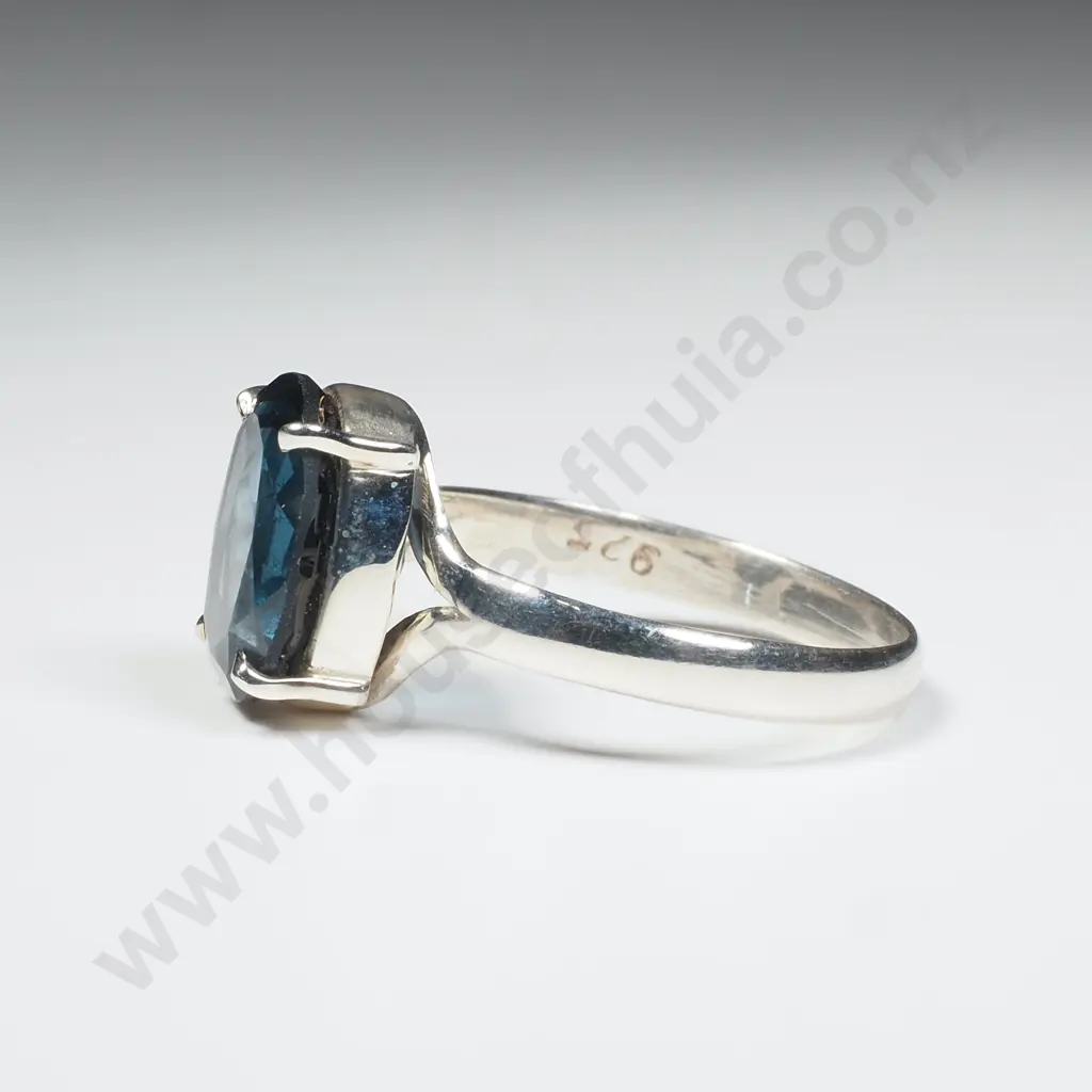 Sterling Silver Blue Topaz Ring Image 1++