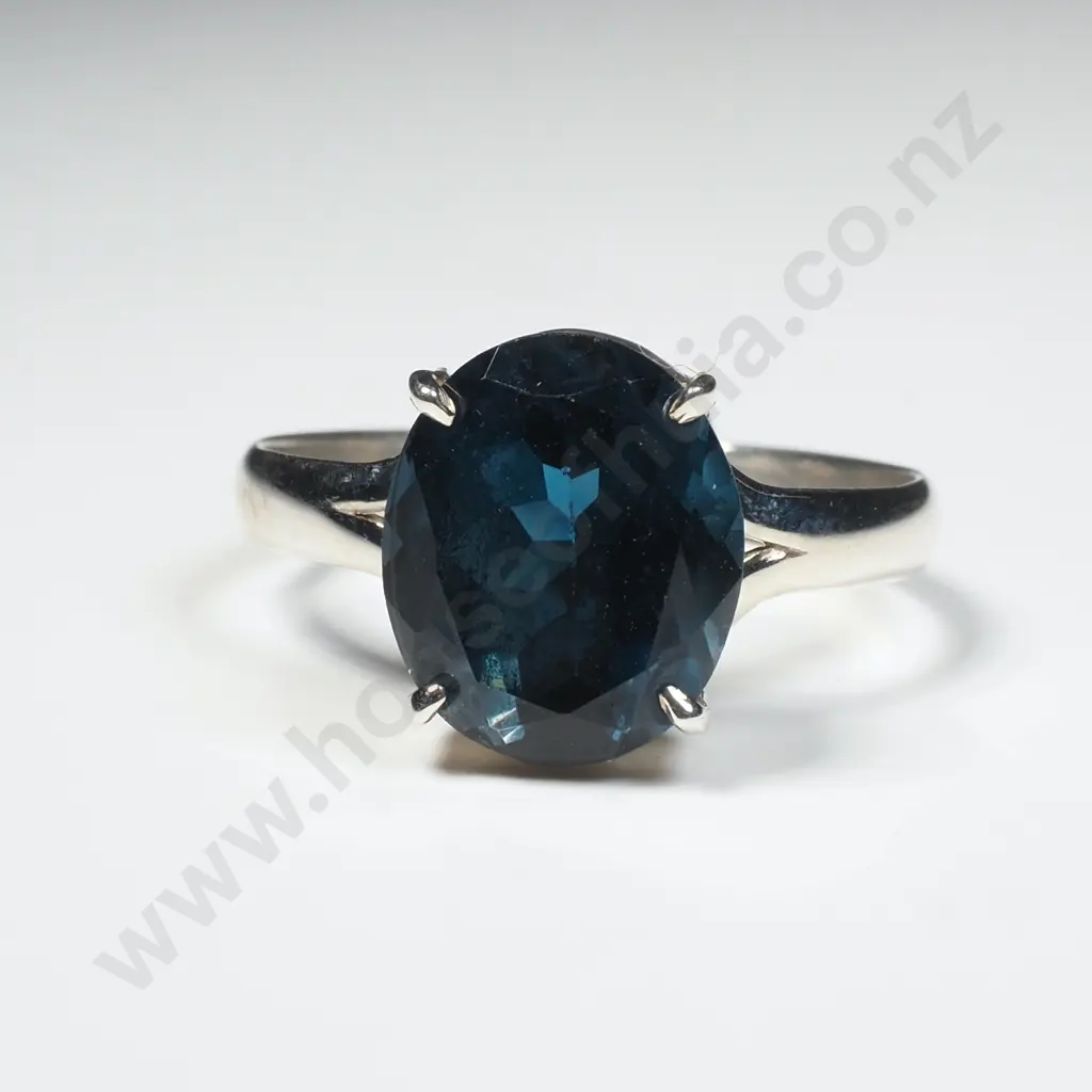Sterling Silver Blue Topaz Ring Image 1++