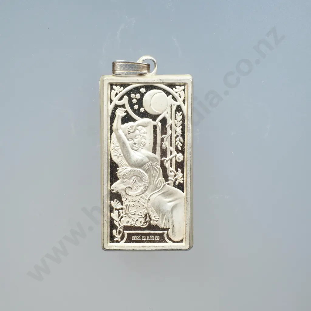 Sterling Silver Ingot Pendant w English Hallmarks Image 1++