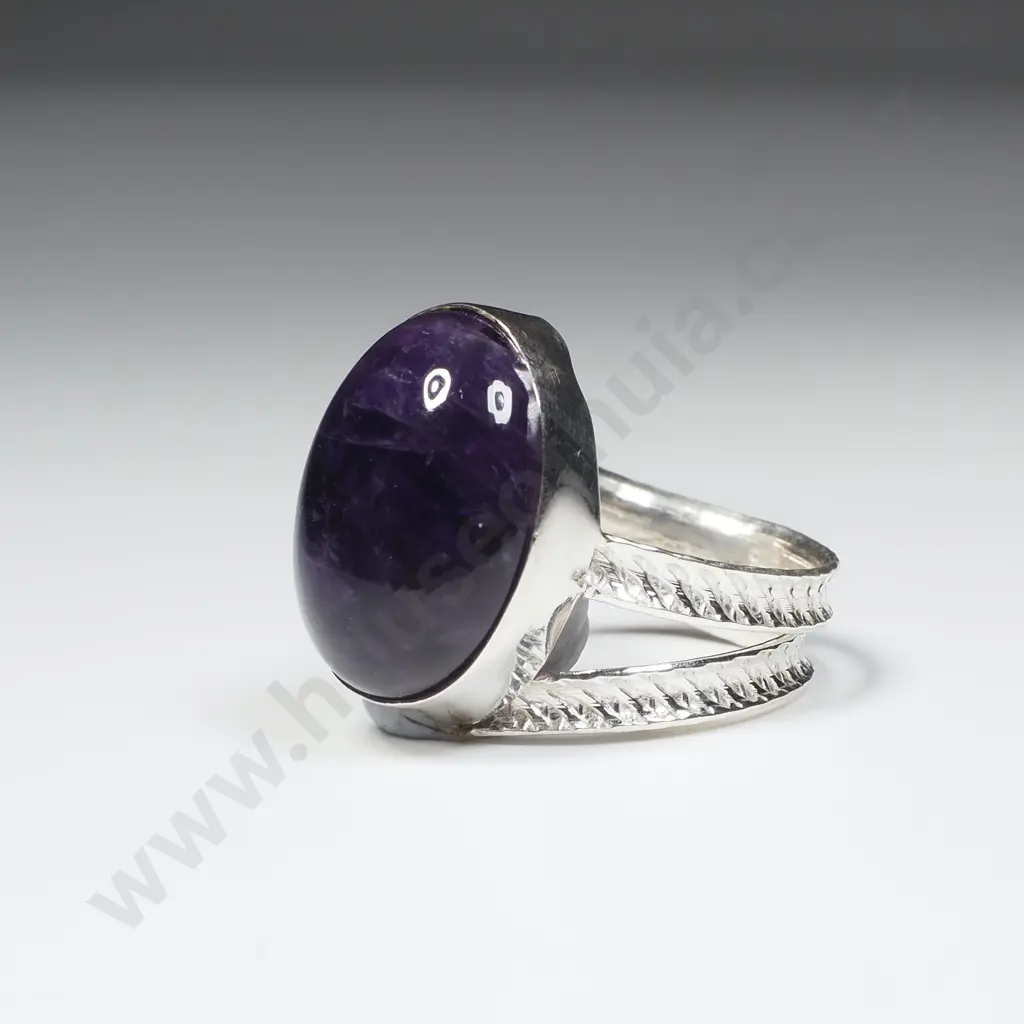 Sterling Silver Amethyst Ring Image 1++