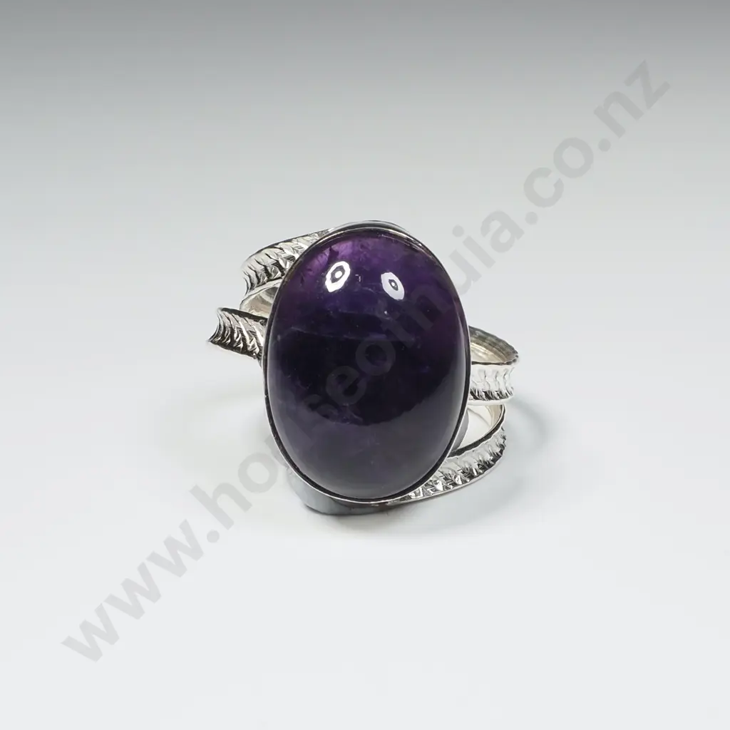 Sterling Silver Amethyst Ring Image 1++