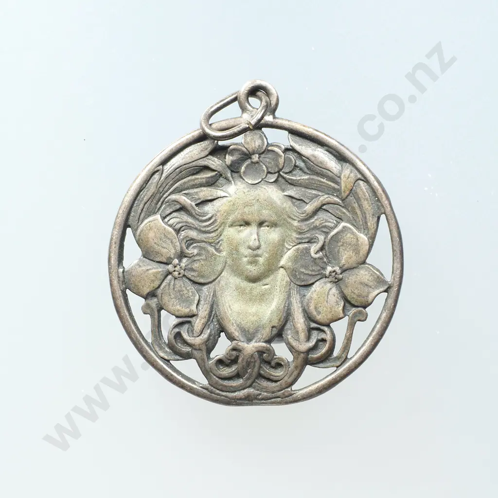 Sterling Silver Art Nouveau Pendant Image 1++