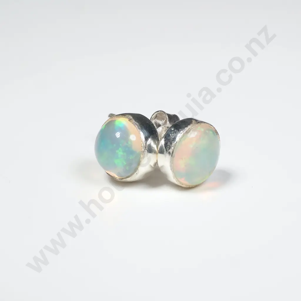 Sterling Silver Opal Studs Image 1++