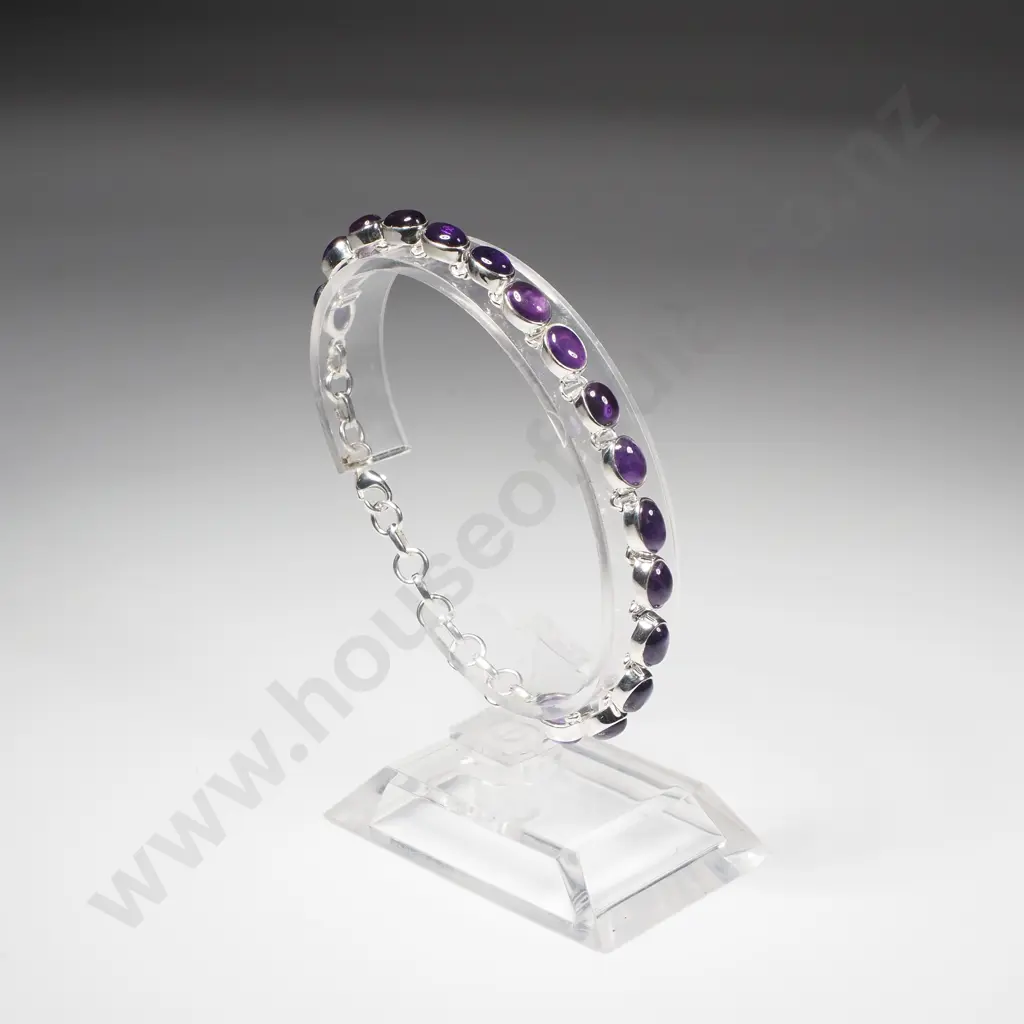 Sterling Silver Amethyst Bracelet Image 1++