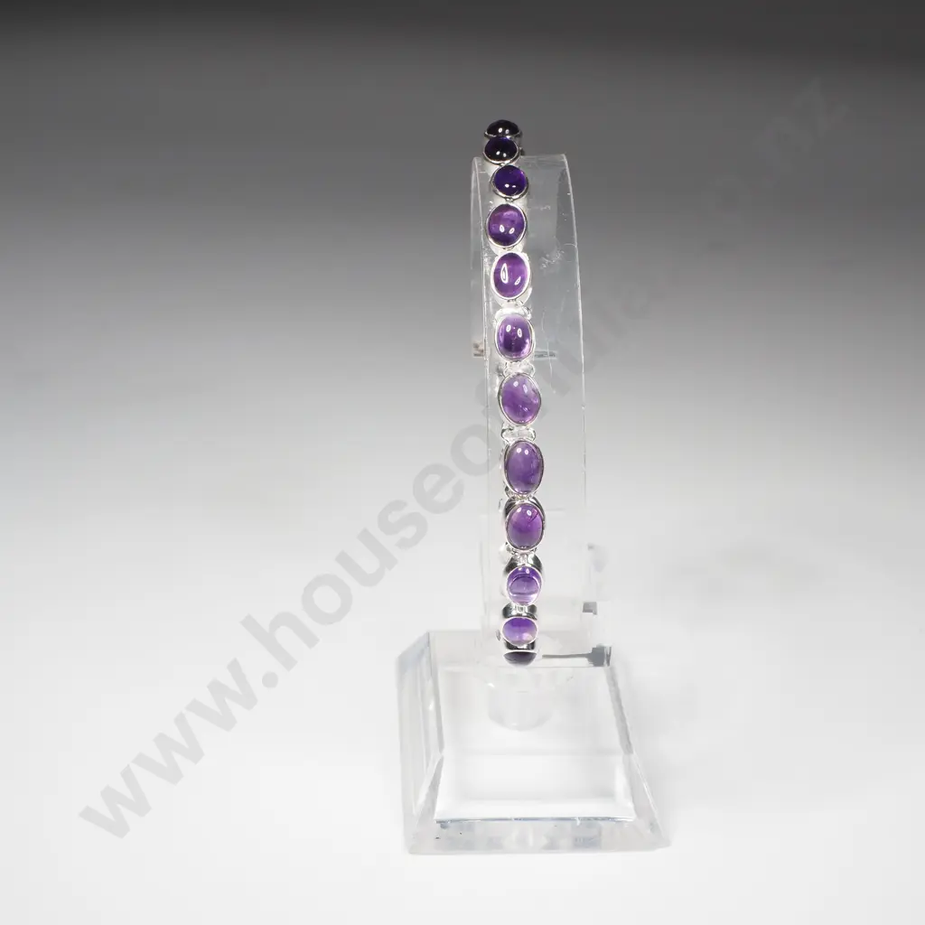 Sterling Silver Amethyst Bracelet Image 1++