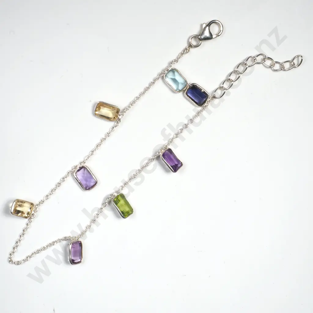 Sterling Silver Gemstone Bracelet Image 1++