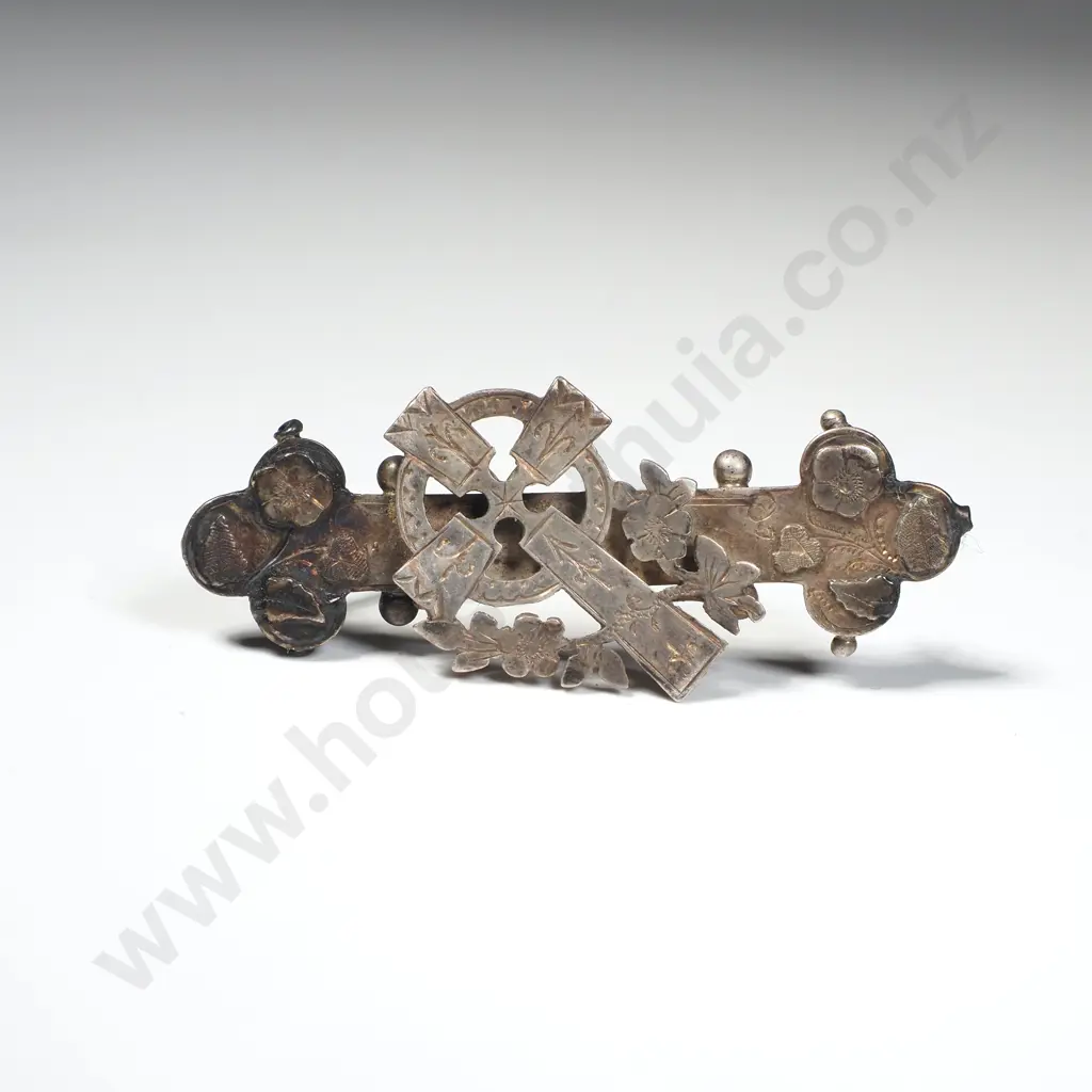 Victorian Sterling Silver Brooch w English Hallmarks Image 1++