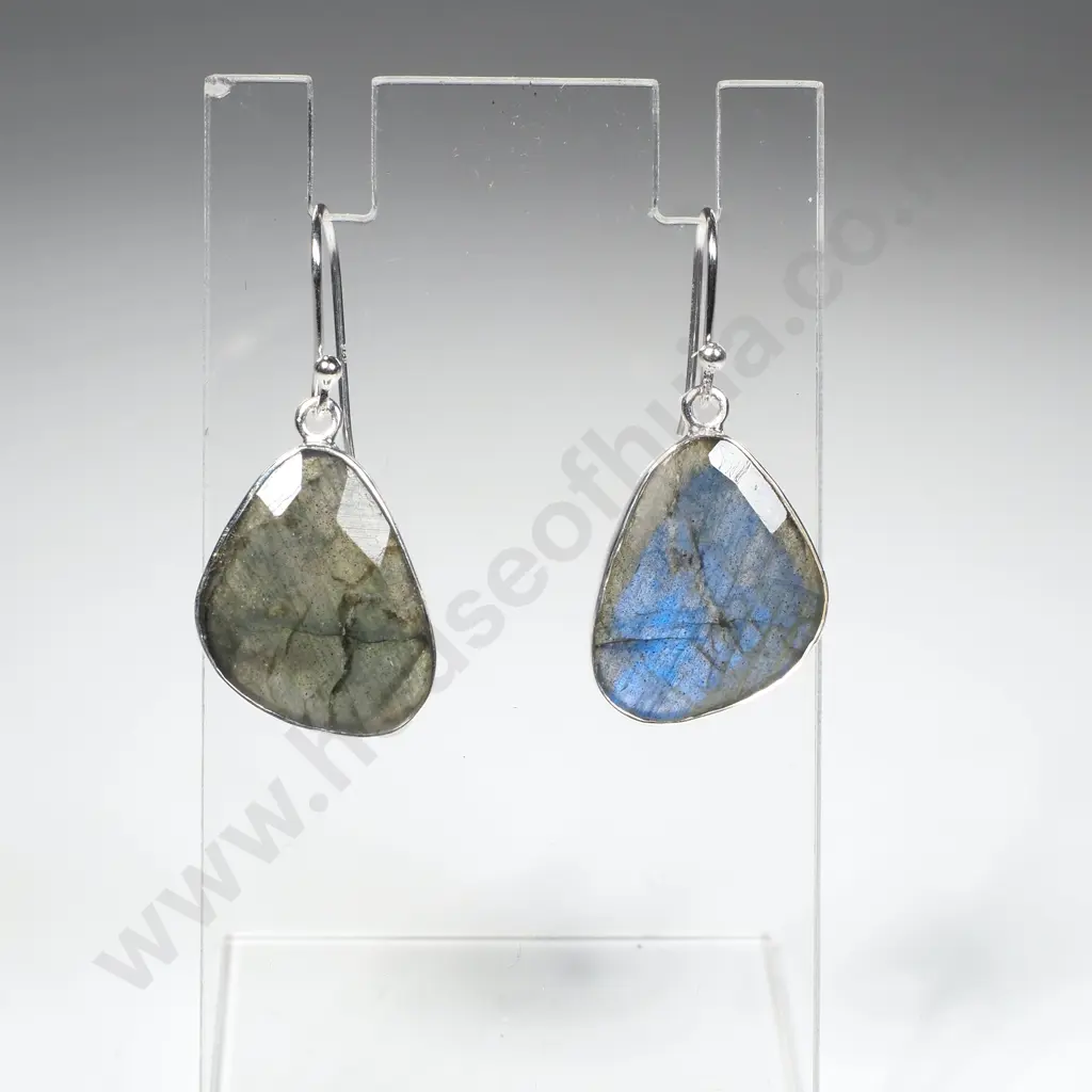 Sterling Silver Labradorite Earrings Image 1++