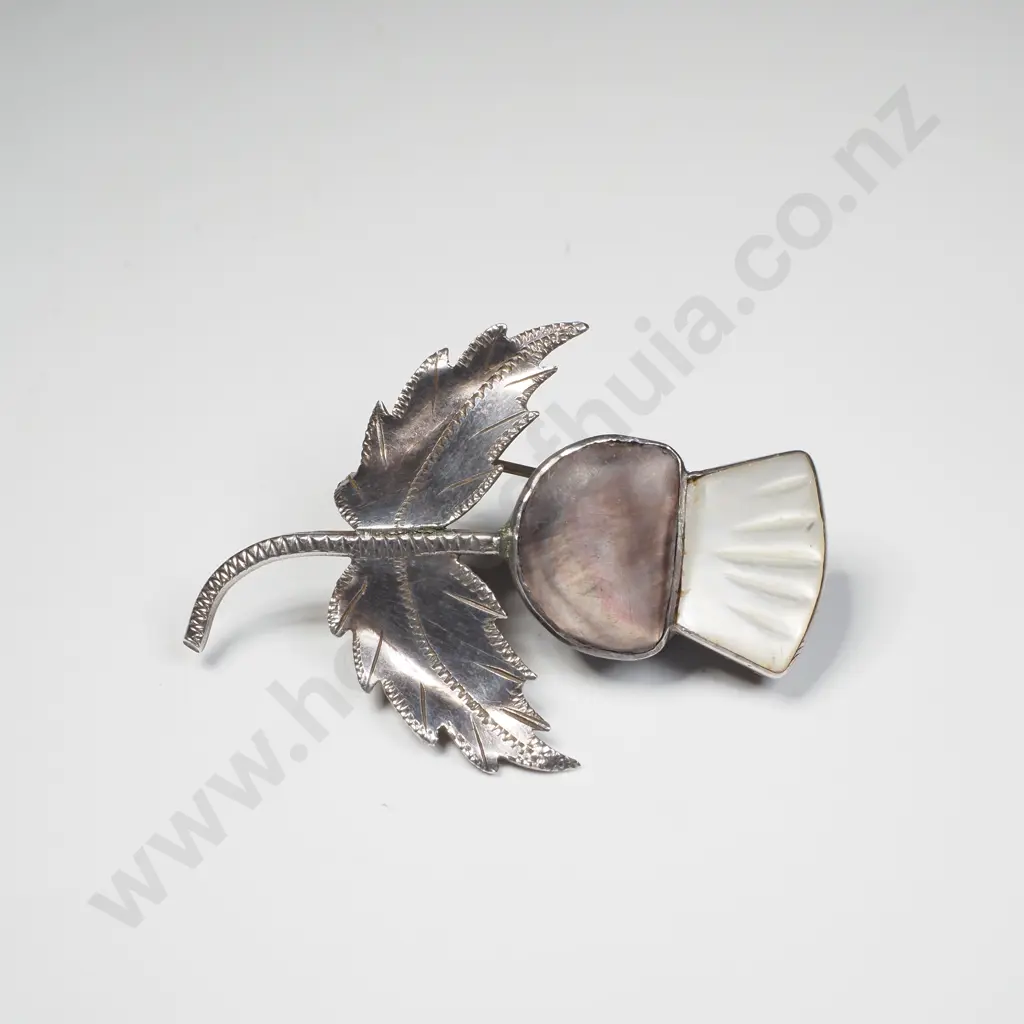 Sterling Silver Scottish Thistle Brooch Image 1++