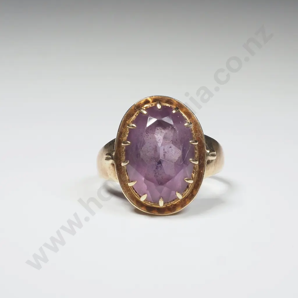9ct Gold Amethyst Ring Image 1++