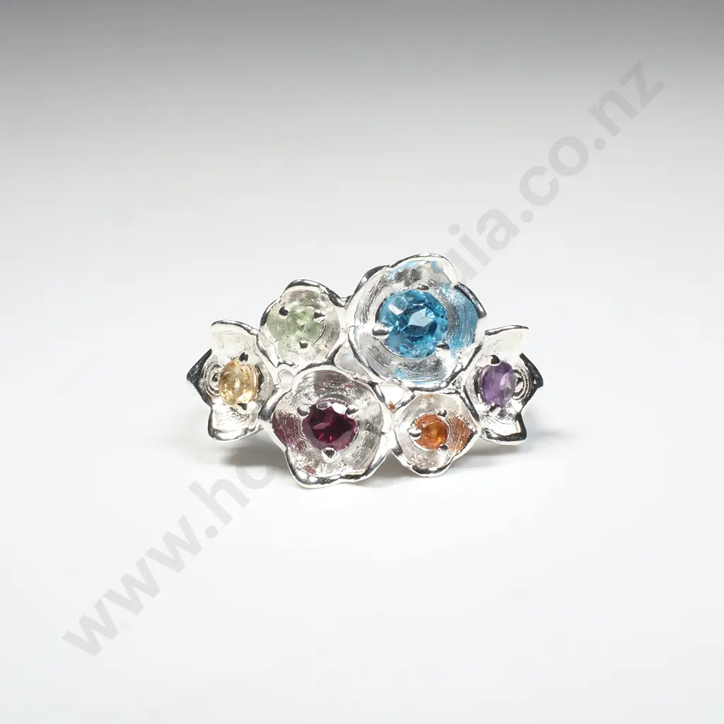 Sterling Silver Gemstone Ring Image 1++