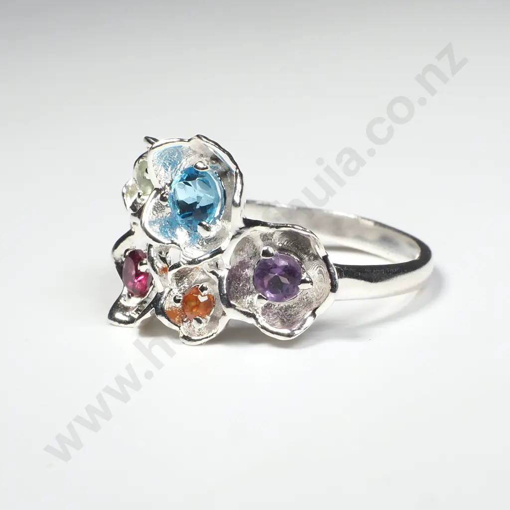 Sterling Silver Gemstone Ring Image 1++