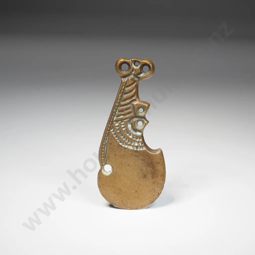 Vintage Bronze Maori Wahaika Pendant Image 1++