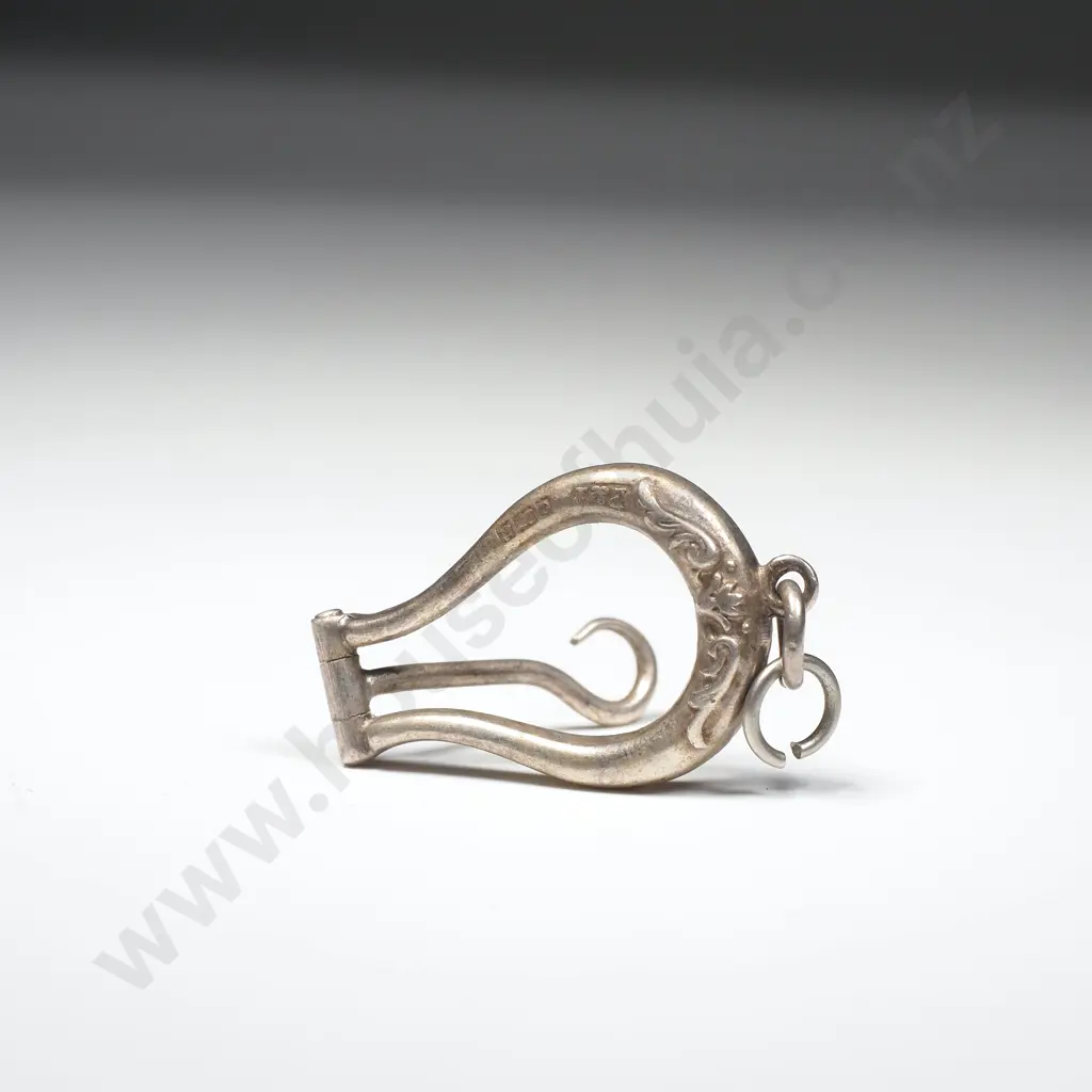 Sterling Silver Boot Hook Pendant w English Hallmarks Image 1++
