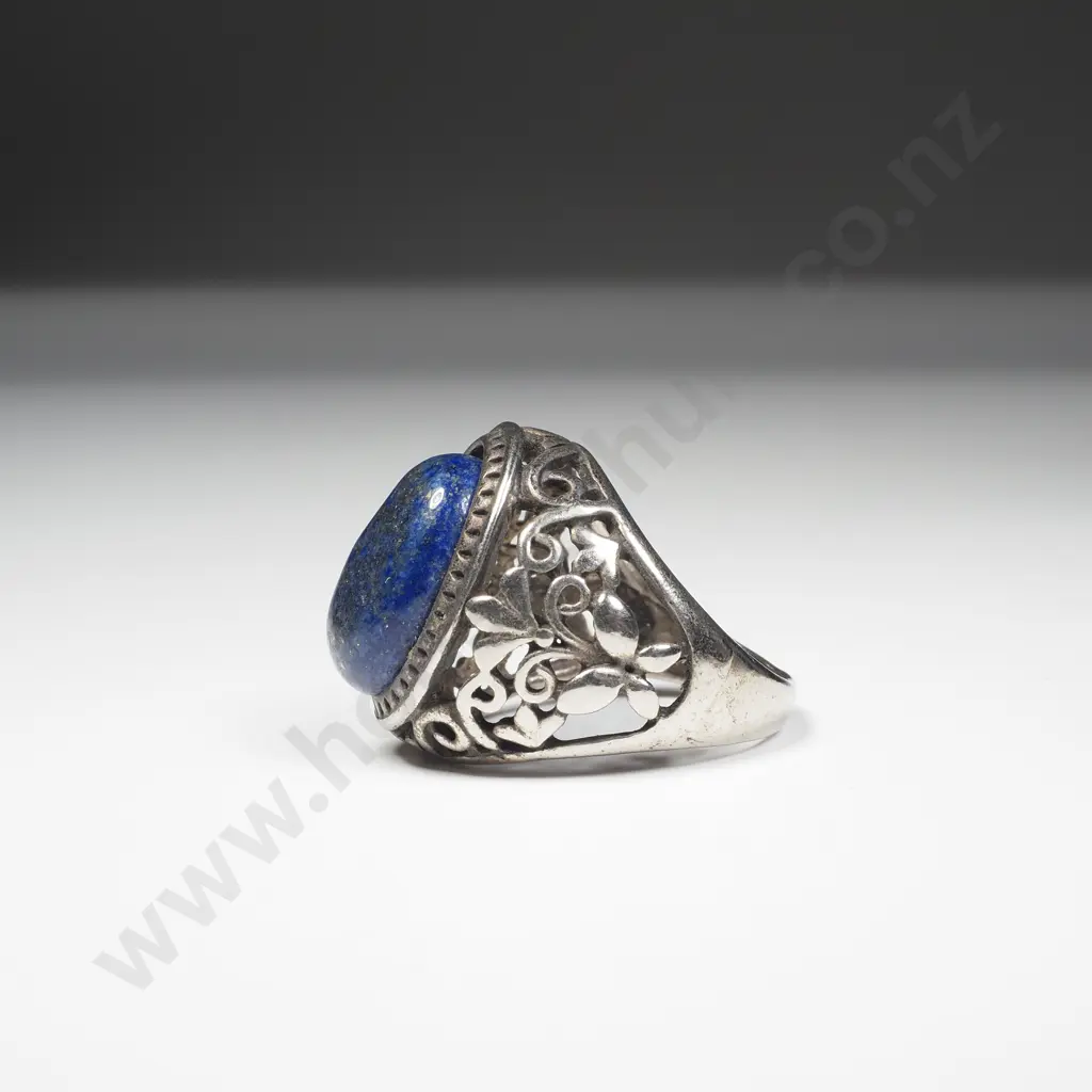 Tibetan Style Lapis Lazuli Ring Image 1++