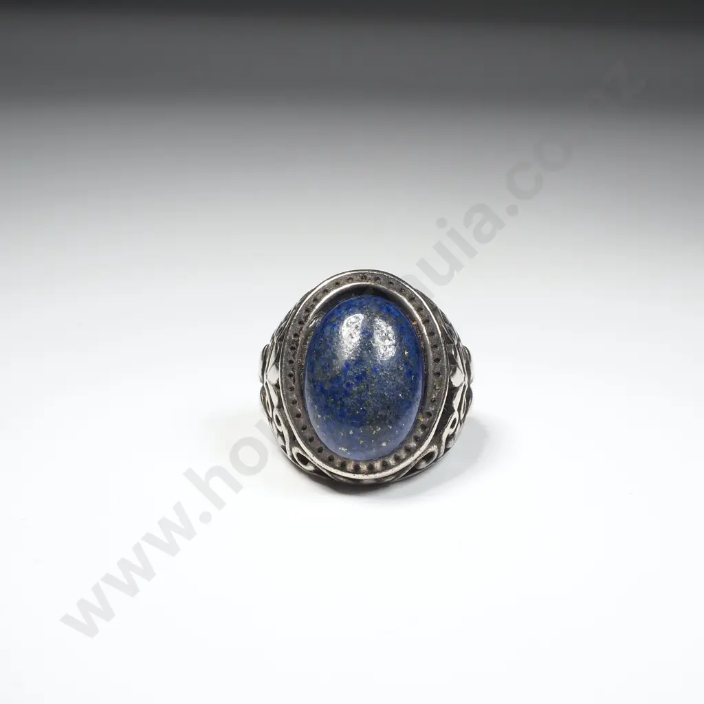 Tibetan Style Lapis Lazuli Ring Image 1++