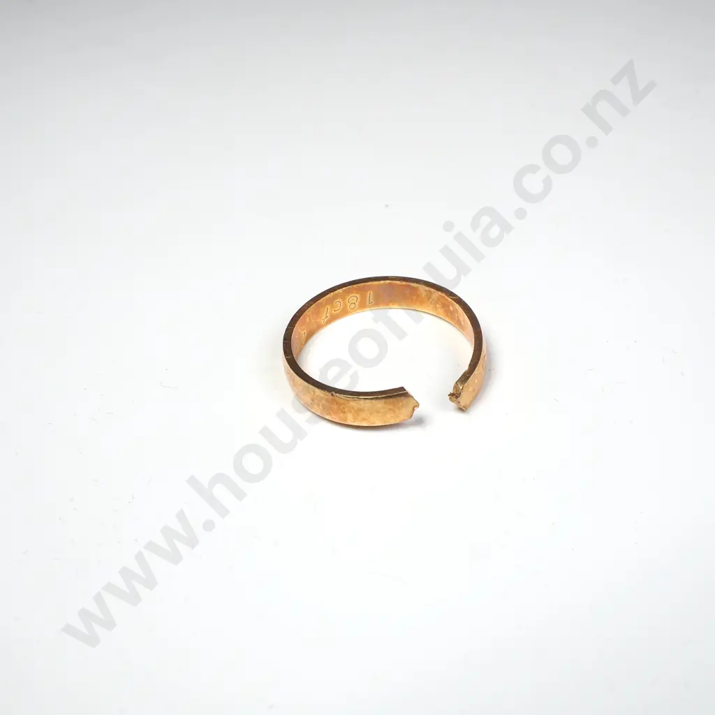 18ct Gold Wedding Band A/F Image 1++