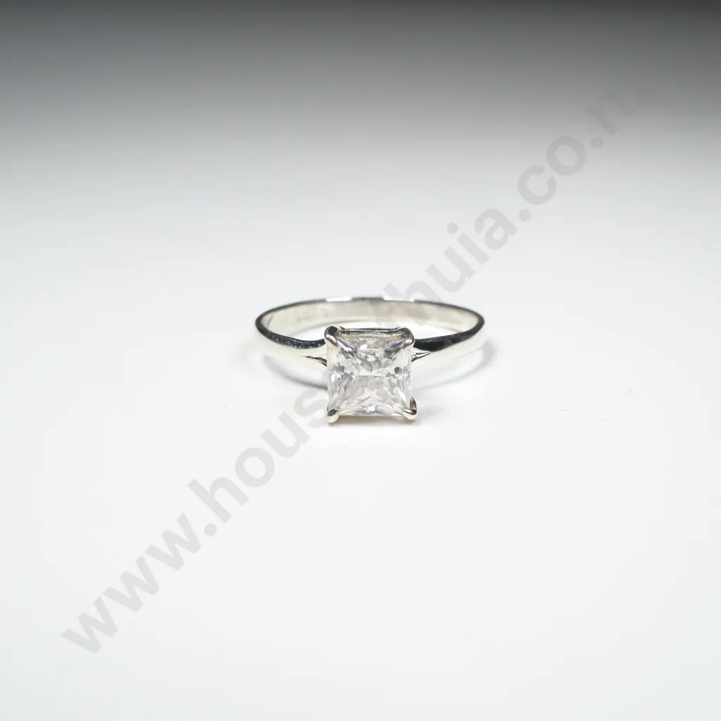 Sterling Silver Moissanite Ring Image 1++